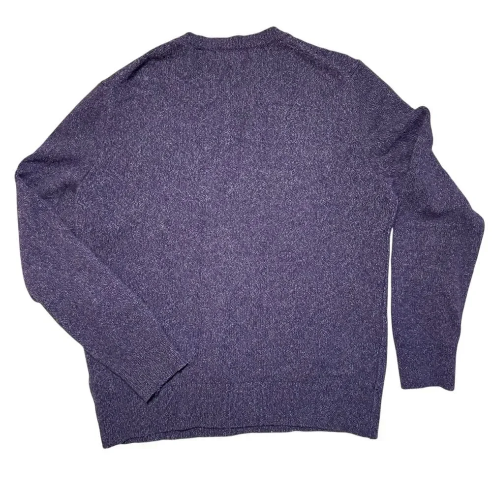 VINTAGE Banana Republic Italian Yarn Wool Blend Crewneck Eggplant Sweater Sz L